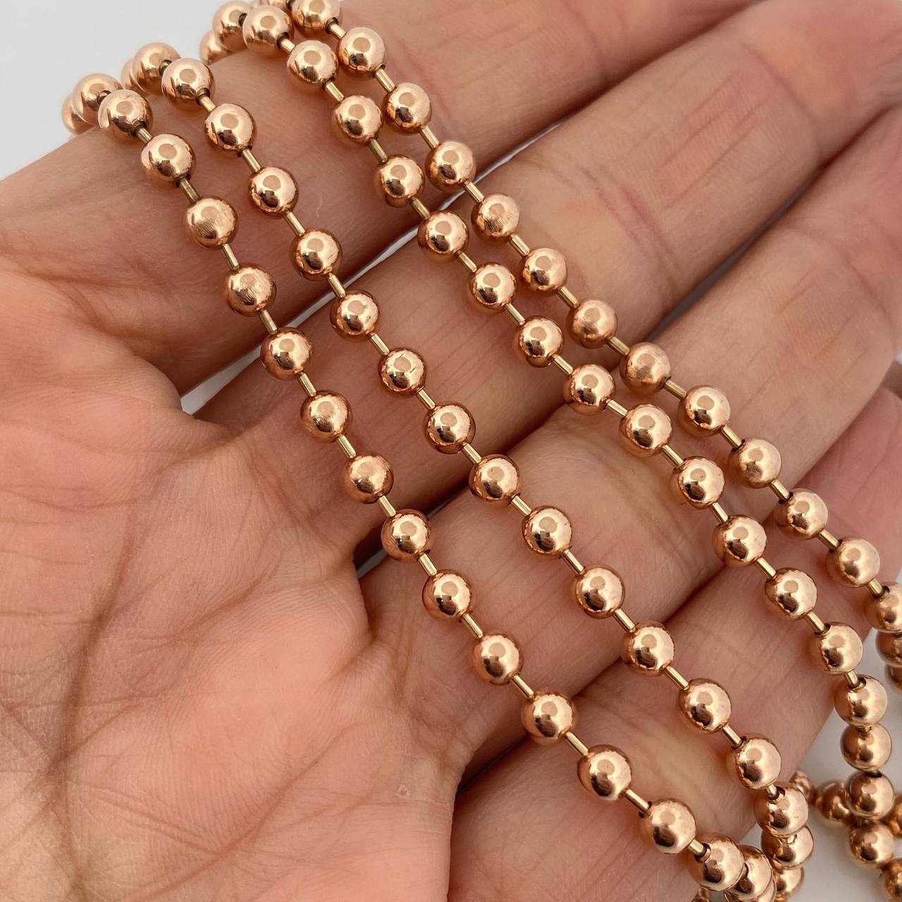 Cadena Militar 31.8 g / 28 in / 3.65 mm Oro Rosa 18K