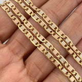 Flat Mariner Chain 13 g / 24 in / 3.05 mm 18K Three Golds