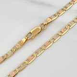 Flat Mariner Chain 13 g / 24 in / 3.05 mm 18K Three Golds