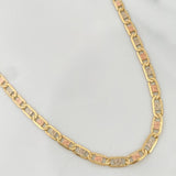 Flat Mariner Chain 13 g / 24 in / 3.05 mm 18K Three Golds