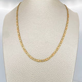 Flat Mariner Chain 13 g / 24 in / 3.05 mm 18K Three Golds