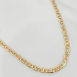 Flat Mariner Chain 6 g / 19 3/4 in / 2 mm 18K Three Golds