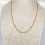 Flat Mariner Chain 6 g / 19 3/4 in / 2 mm 18K Three Golds