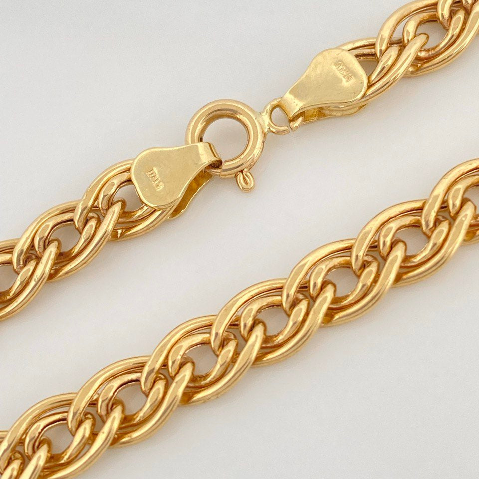 Pulso Doble Garibaldi 4.9 g / 7 in / 5.4 mm Oro Amarillo 18K