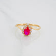 Halo Drop Ring 1.6 g / T6 1/2 Yellow Gold 18K