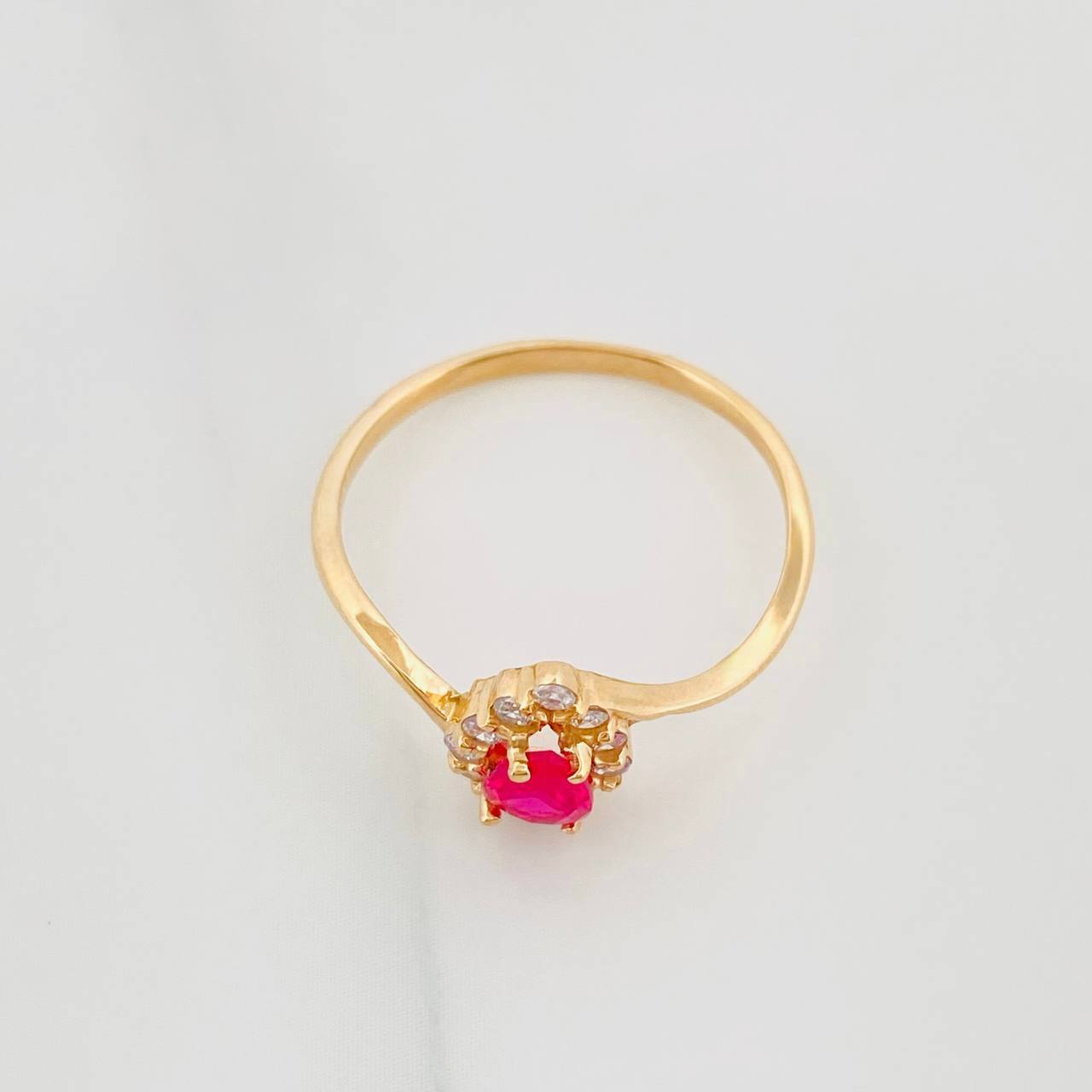 Halo Drop Ring 1.6 g / T6 1/2 Yellow Gold 18K