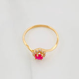 Halo Drop Ring 1.6 g / T6 1/2 Yellow Gold 18K