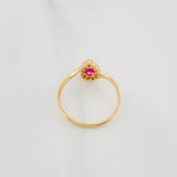 Halo Drop Ring 1.6 g / T6 1/2 Yellow Gold 18K