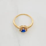 Circular Halo Ring 1.75 g / Size 6 3/4 Yellow Gold 18K