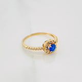 Circular Halo Ring 1.75 g / Size 6 3/4 Yellow Gold 18K