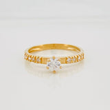 Anillo Solitario Churumbela 1.95 g / T6 Oro Amarillo 18K