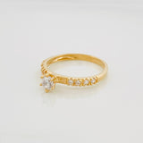 Anillo Solitario Churumbela 1.95 g / T6 Oro Amarillo 18K