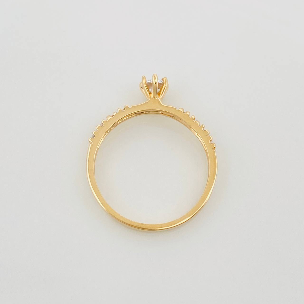 Anillo Solitario Churumbela 1.95 g / T6 Oro Amarillo 18K
