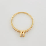 Anillo Solitario Churumbela 2 g / T6 3/4 Oro Amarillo 18K