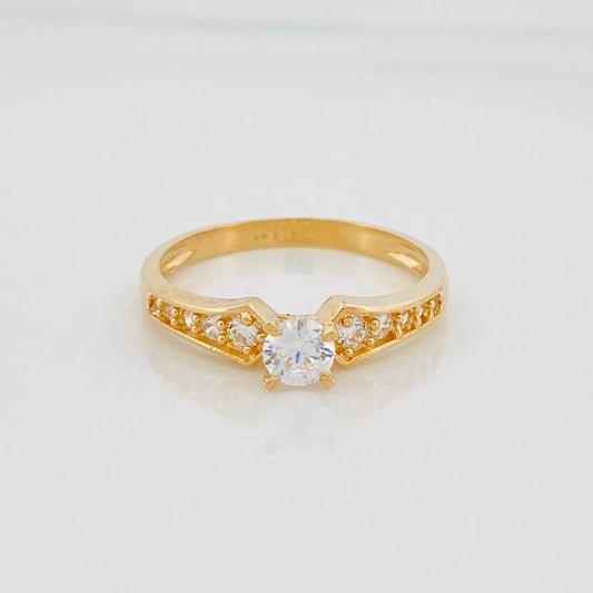 Anillo Solitario Corbatin 1.85 g / T5 3/4 Oro Amarillo 18K