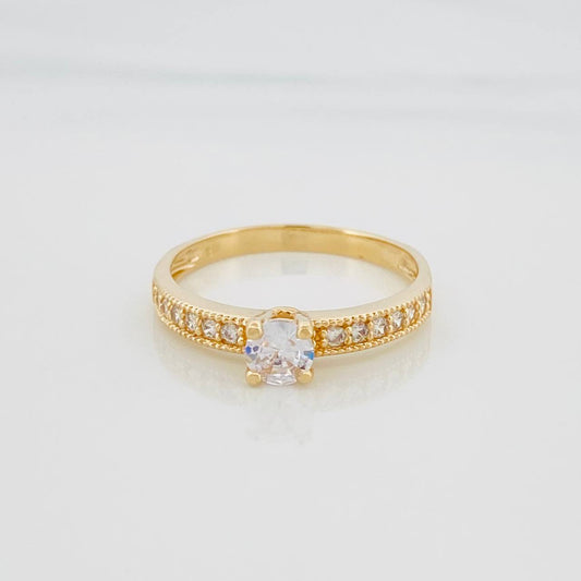 Anillo Solitario Churumbela 2.4 g / T7 1/4 Oro Amarillo 18K