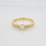Anillo Solitario Churumbela 2.4 g / T7 1/4 Oro Amarillo 18K