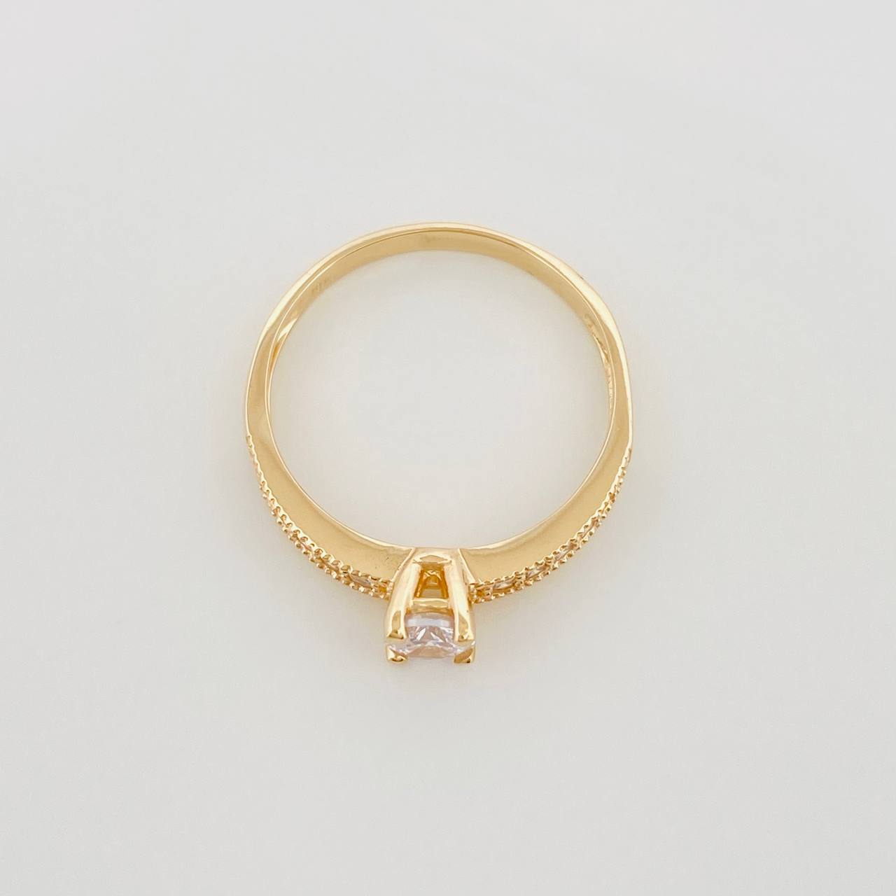 Anillo Solitario Churumbela 2.4 g / T7 1/4 Oro Amarillo 18K
