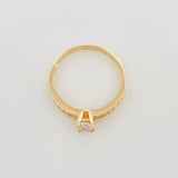 Anillo Solitario Churumbela 2.4 g / T7 1/4 Oro Amarillo 18K