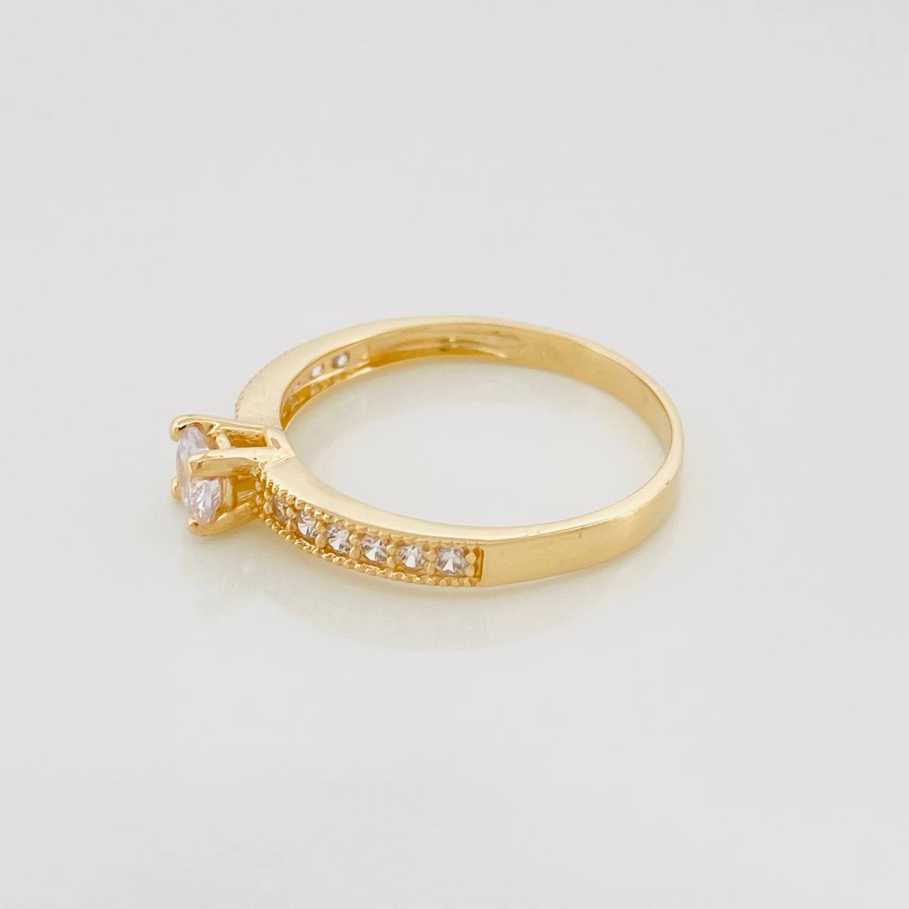 Anillo Solitario Churumbela 2.4 g / T7 1/4 Oro Amarillo 18K