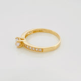 Anillo Solitario Churumbela 2.4 g / T7 1/4 Oro Amarillo 18K