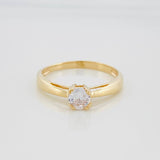Anillo Solitario Churumbela 2.1 g / T6 3/4 Oro Amarillo 18K