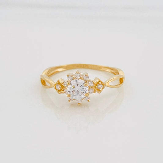 Anillo Flor 1.75 g / T6 3/4 Oro Amarillo 18K