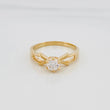 Anillo Solitario Flechas 2.5 g / T6 Oro Amarillo 18K