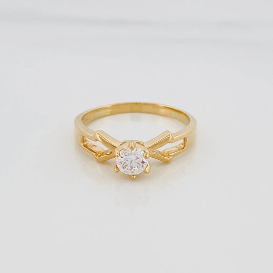 Anillo Solitario Flechas 2.5 g / T6 Oro Amarillo 18K