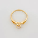 Anillo Solitario Flechas 2.6 g / T6 1/2 Oro Amarillo 18K