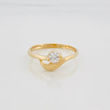 Anillo Solitario Ola 1.9 g / T7 Oro Amarillo 18K