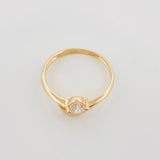 Anillo Solitario Ola 1.9 g / T7 Oro Amarillo 18K