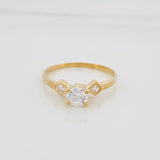 Anillo Solitario Trio 1.4 g / T5 3/4 Oro Amarillo 18K