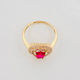 Dense Heart Ring 3.05 g / T6 Yellow Gold 18K