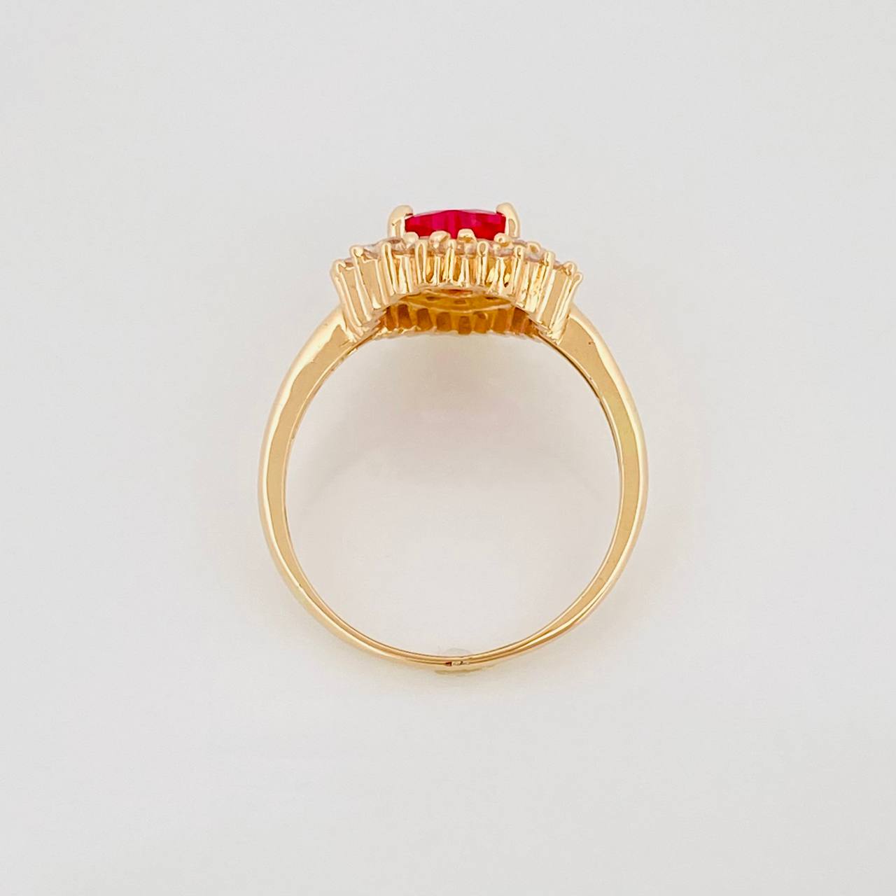 Dense Heart Ring 3.05 g / T6 Yellow Gold 18K