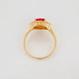 Dense Heart Ring 3.05 g / T6 Yellow Gold 18K
