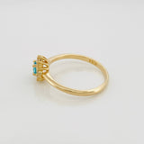 Anillo Solitario Flor 2.65 g / T7 1/4 Oro Amarillo 18K