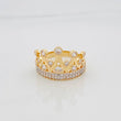 Tiara Ring 3.3 g / T7 1/4 Two-Tone Yellow and White Gold 18K