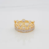 Tiara Ring 3.3 g / T7 1/4 Two-Tone Yellow and White Gold 18K
