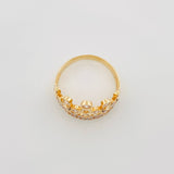 Tiara Ring 3.3 g / T7 1/4 Two-Tone Yellow and White Gold 18K