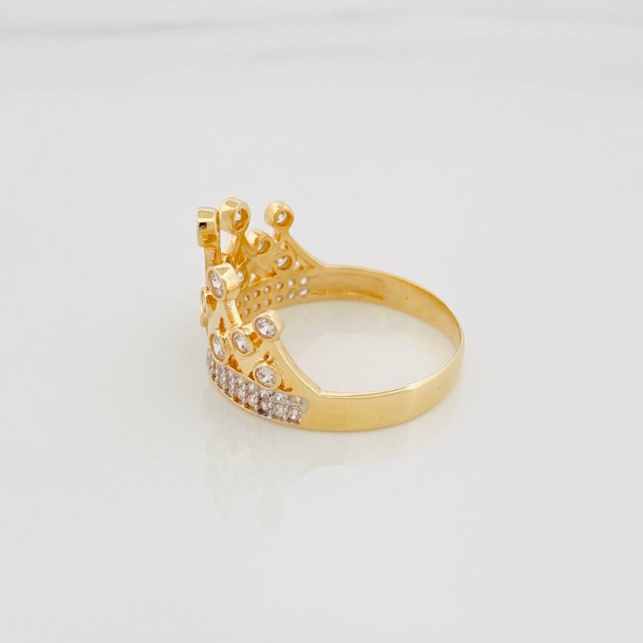 Tiara Ring 3.3 g / T7 1/4 Two-Tone Yellow and White Gold 18K