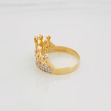Tiara Ring 3.3 g / T7 1/4 Two-Tone Yellow and White Gold 18K