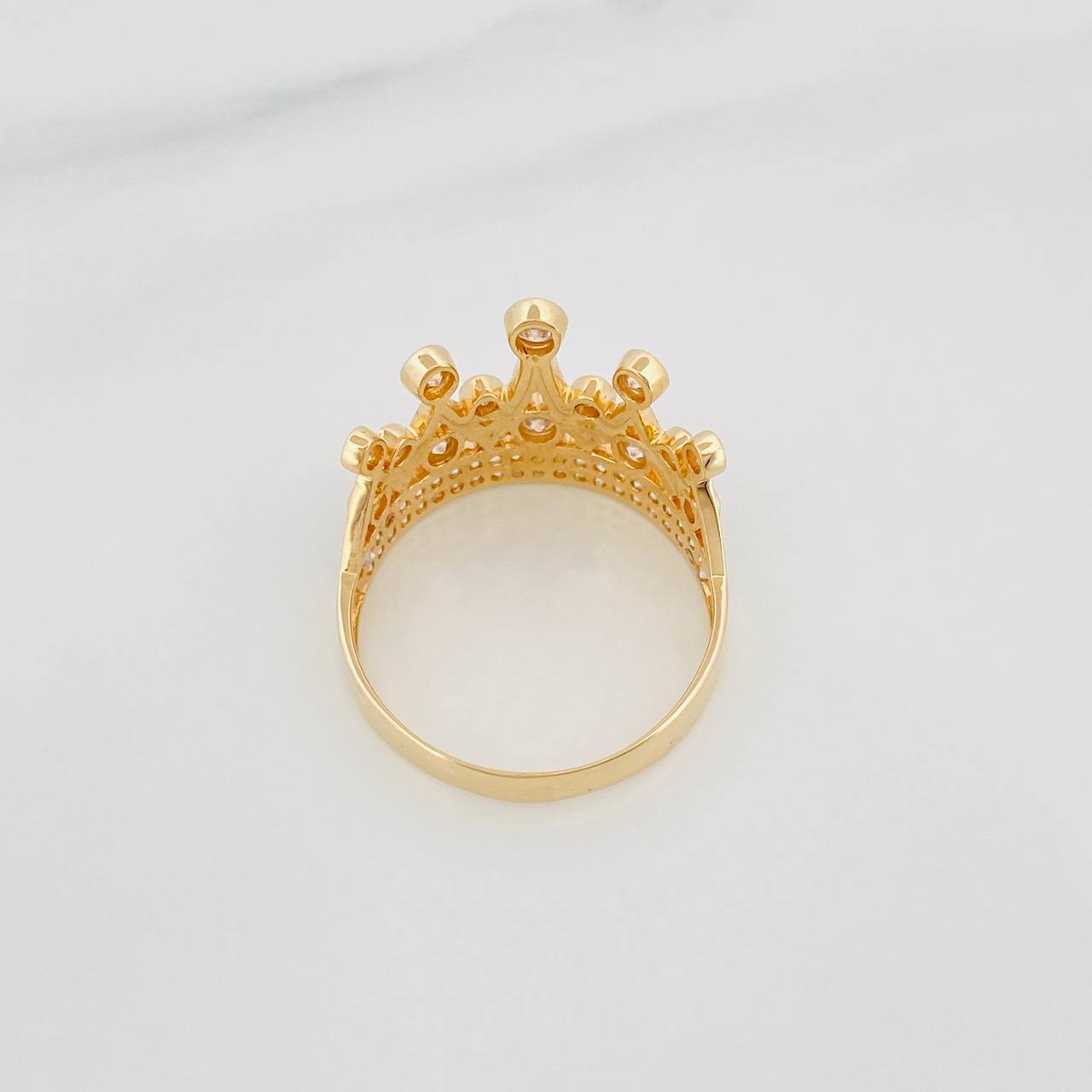 Tiara Ring 3.3 g / T7 1/4 Two-Tone Yellow and White Gold 18K