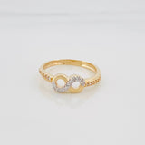 Infinity Ring 1.8 g / Size 5 3/4 Two-Tone Yellow and White Gold 18K