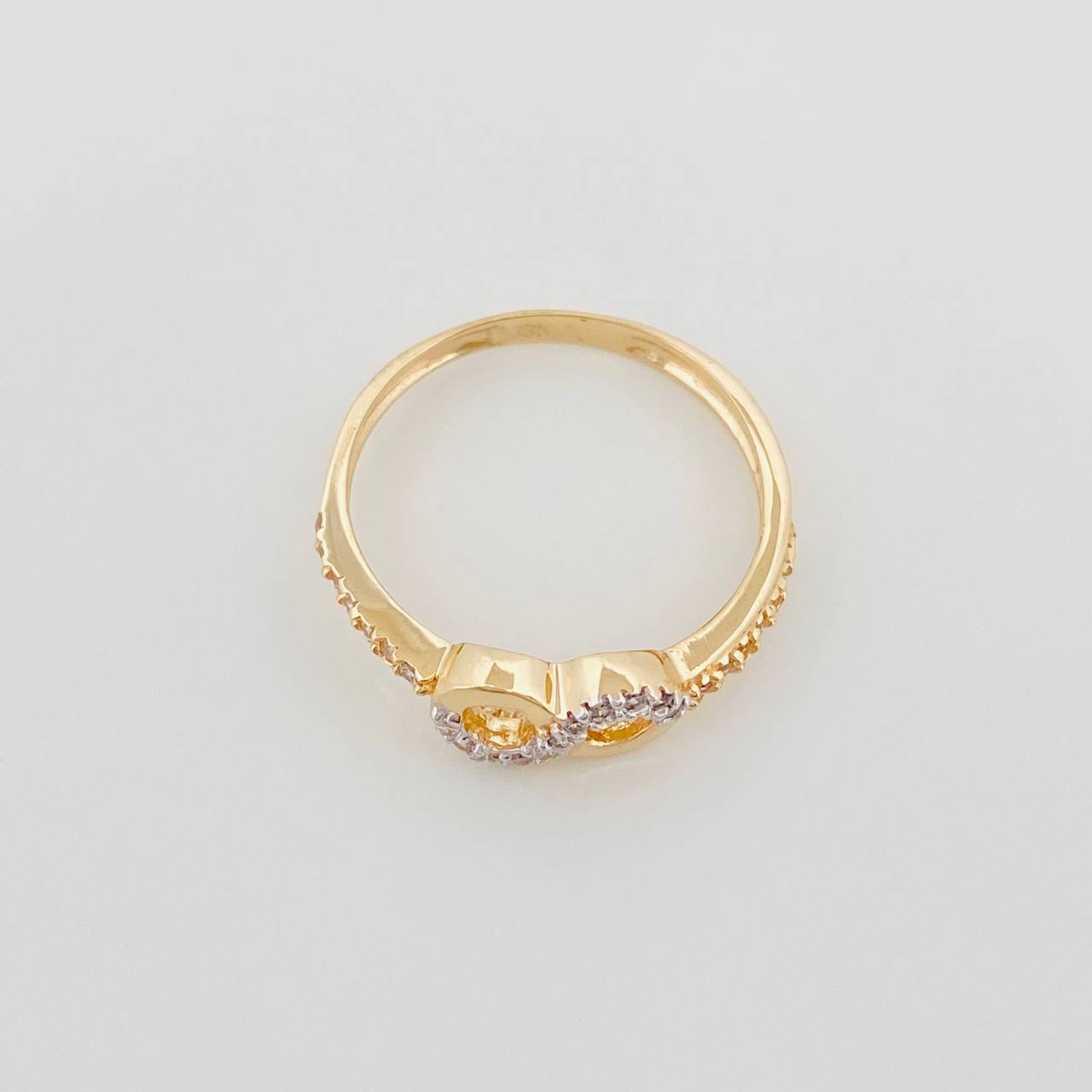 Infinity Ring 1.8 g / Size 5 3/4 Two-Tone Yellow and White Gold 18K