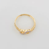 Infinity Ring 1.8 g / Size 5 3/4 Two-Tone Yellow and White Gold 18K