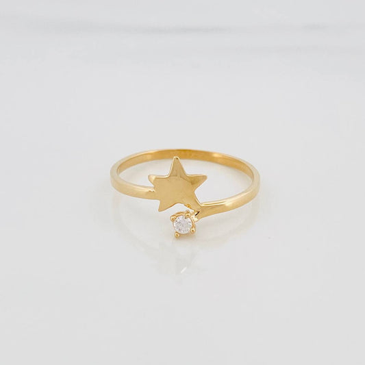 Anillo Estrella 1.45 g / T7 1/4 Oro Amarillo 18K