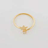 Star Ring 1.45 g / Size 7 1/4 Yellow Gold 18K