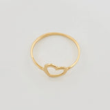 Heart Ring 0.85 g / T7 Yellow Gold 18K