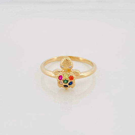 Anillo Tortuga 2.7 g / T6 3/4 Oro Amarillo 18K